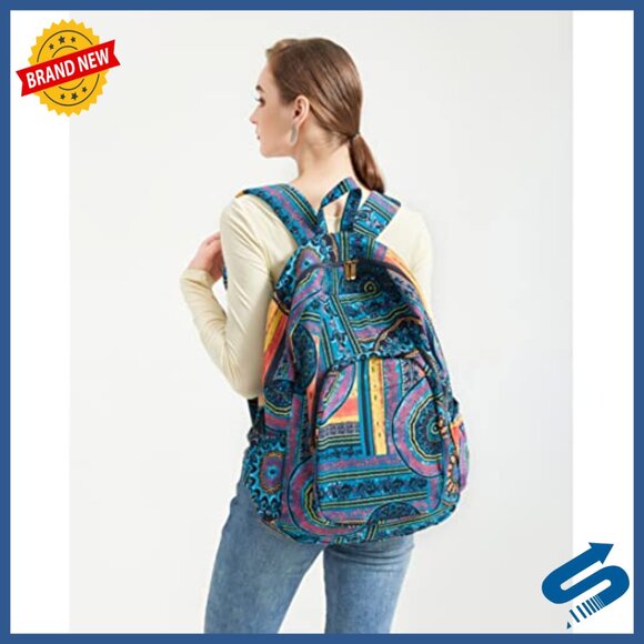 Large Capacity Bohemian Canvas Backpack Daypack for Travel Hiking main image 5